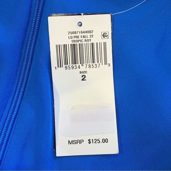 Lauren Ralph Lauren Fit and Flare MIDI Crepe Dress in Tropic Roy Size 2 - Picture 11 of 16